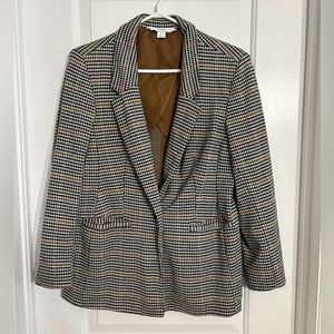 OLD NAVY HOUNDSTOOTH BROWN AND BLACK BLAZER, size M
